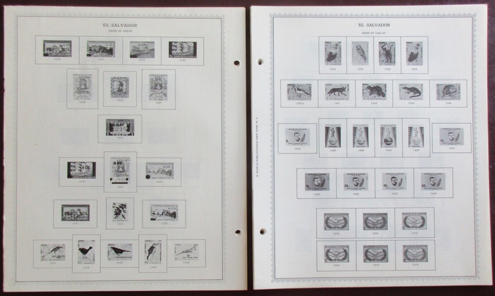 El Salvador: Clean Set of Unused Minkus Supreme Global Pages to 1982