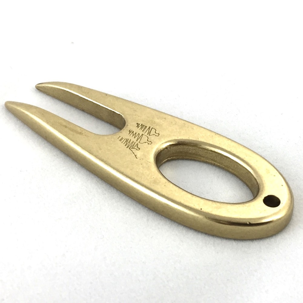 Mulholland Brothers logo Divot Repair Tool-Solid Brass