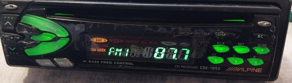 Alpine CDE-7853 faceplate Only (Used).