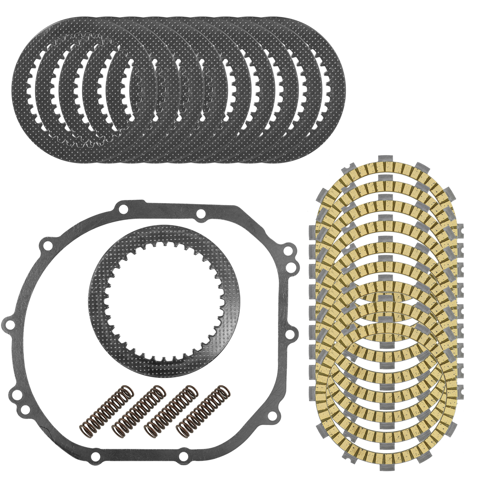 Clutch Friction Steel Plates Kit for Kawasaki Ninja ZX-6R ZX6R ZX600 2000 - 2002