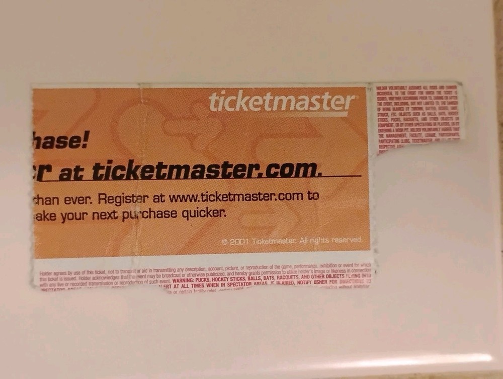 EMINEM Ticket Stub Camden, NJ