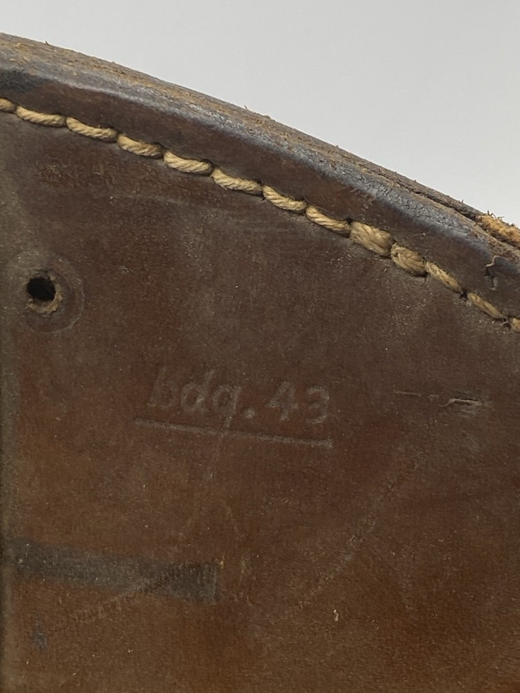 WWII German Leather Cavalry Saddle Bag Bdq. 43 Marked