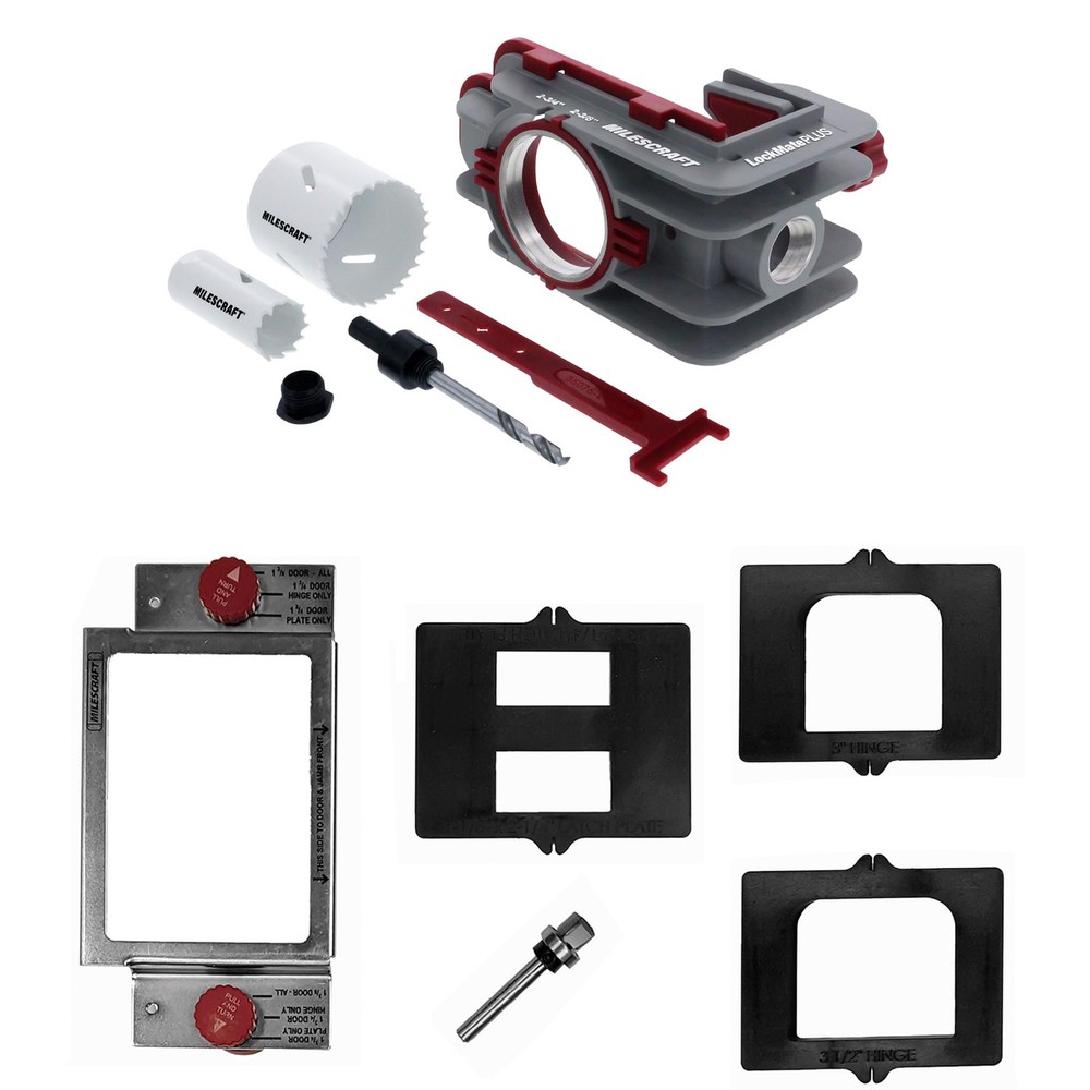 7301 Door Kit – For Installing Door Locks, Knobs, and Hinges. Self-Clamping L...