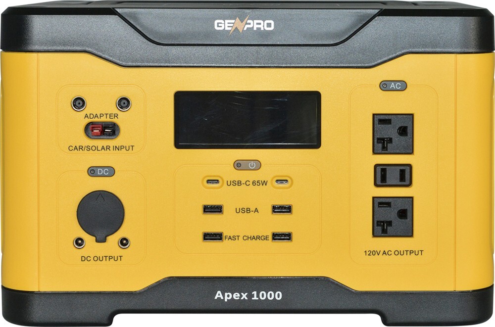 GenPro 1000 - High-Capacity Portable Power Station 1000W 1019Wh AC DC USB Wirel