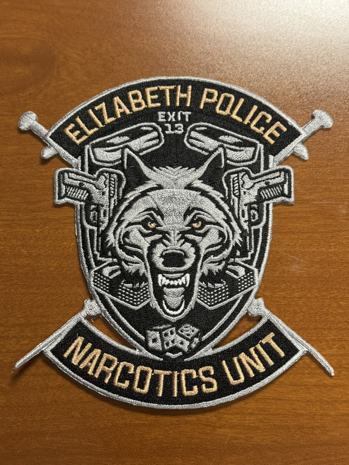 Elizabeth Police Department New Jersey PD Narcotics Unit Challenge Coin Patch NJ