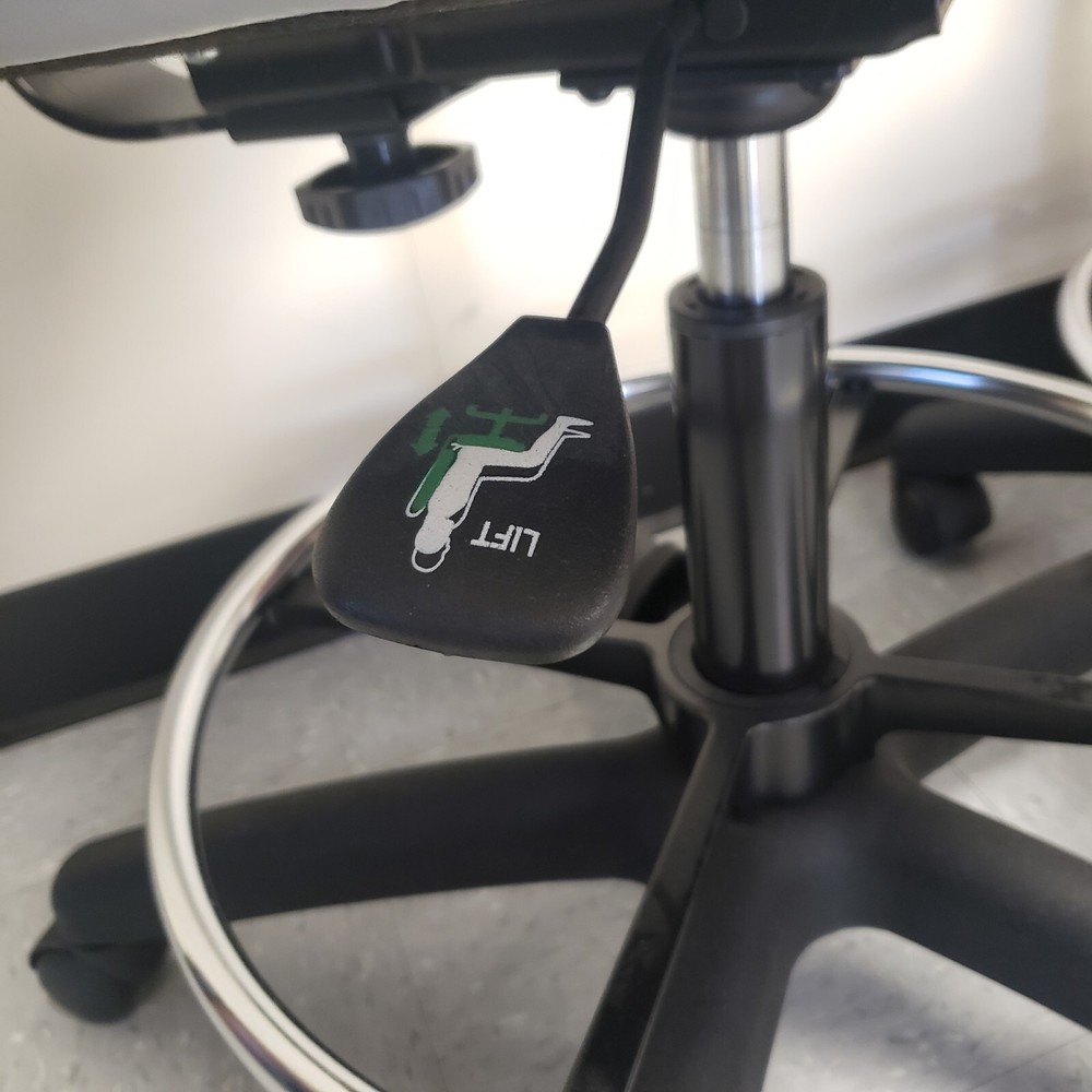 Light Gray Vinyl Tall Chair - Adjustable Height