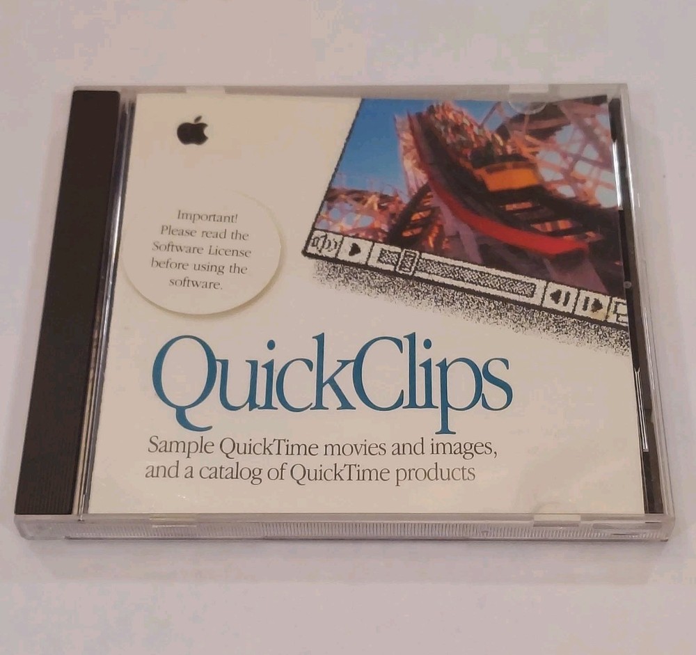 Apple Quickclips CD-ROM 1992 with Jewel Case and Manual