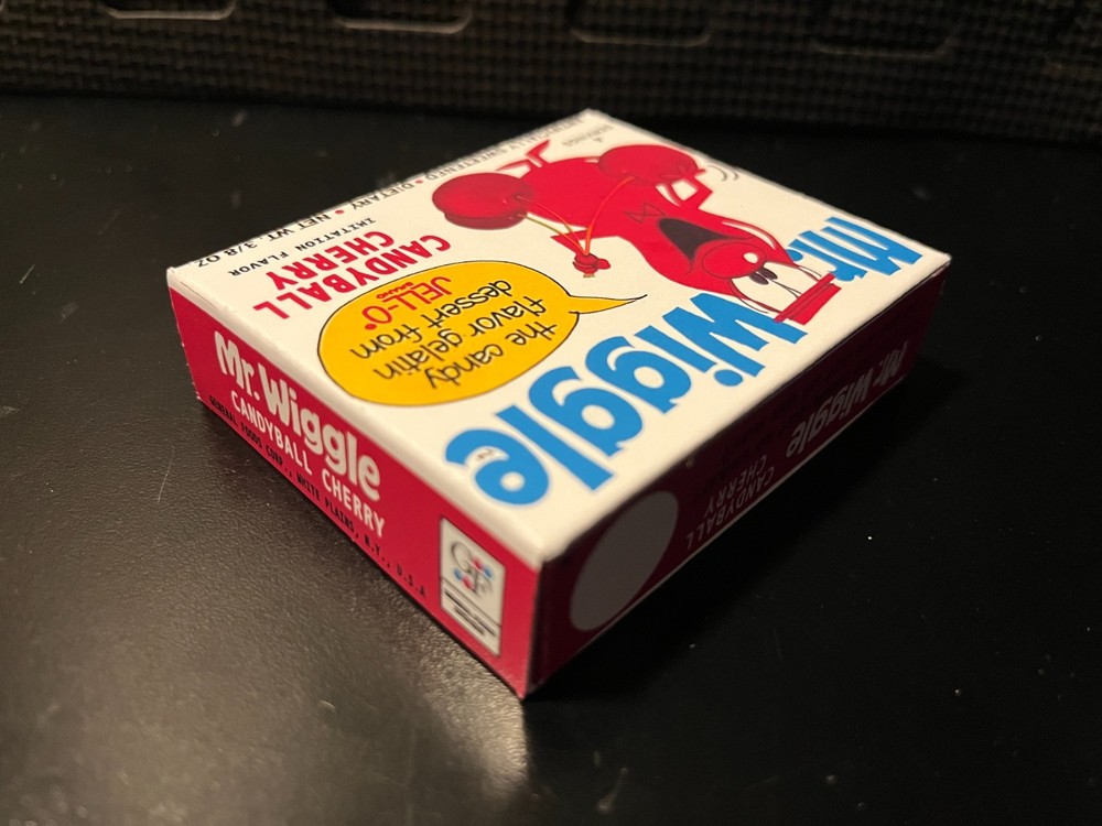 Mr Wiggle jello (Cannonball Cherry) - Empty custom design display box