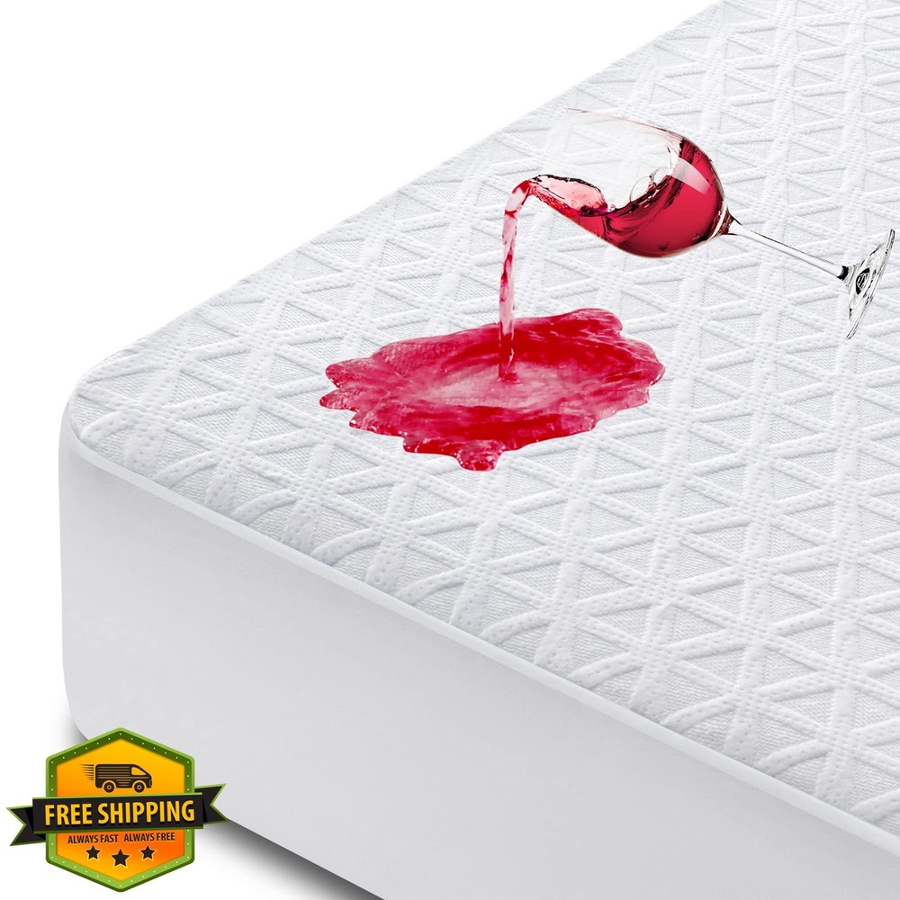 Queen Waterproof Mattress Protector Breathable White