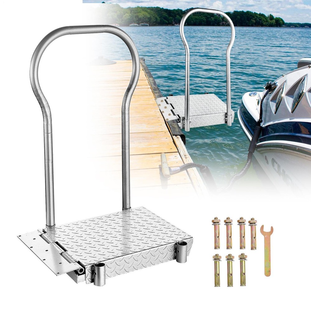 Boat Boarding Platform,Foldable Dock Boarding Platform W/ Handle 500LBS Capacity