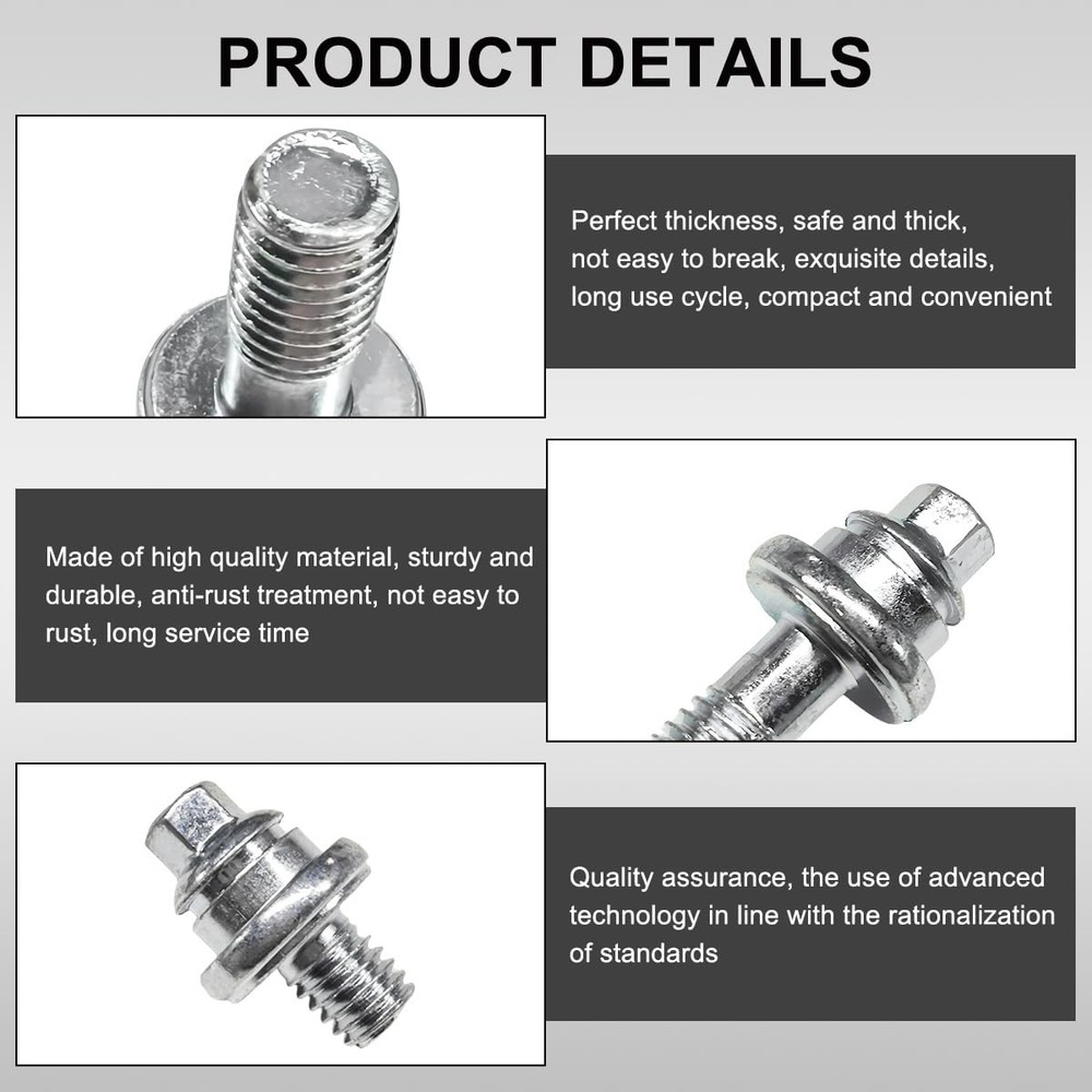 Wevdn 2 PCS Side Post Battery Terminal Bolts, 3/8-16 Stud Thread 2 PCS, Short