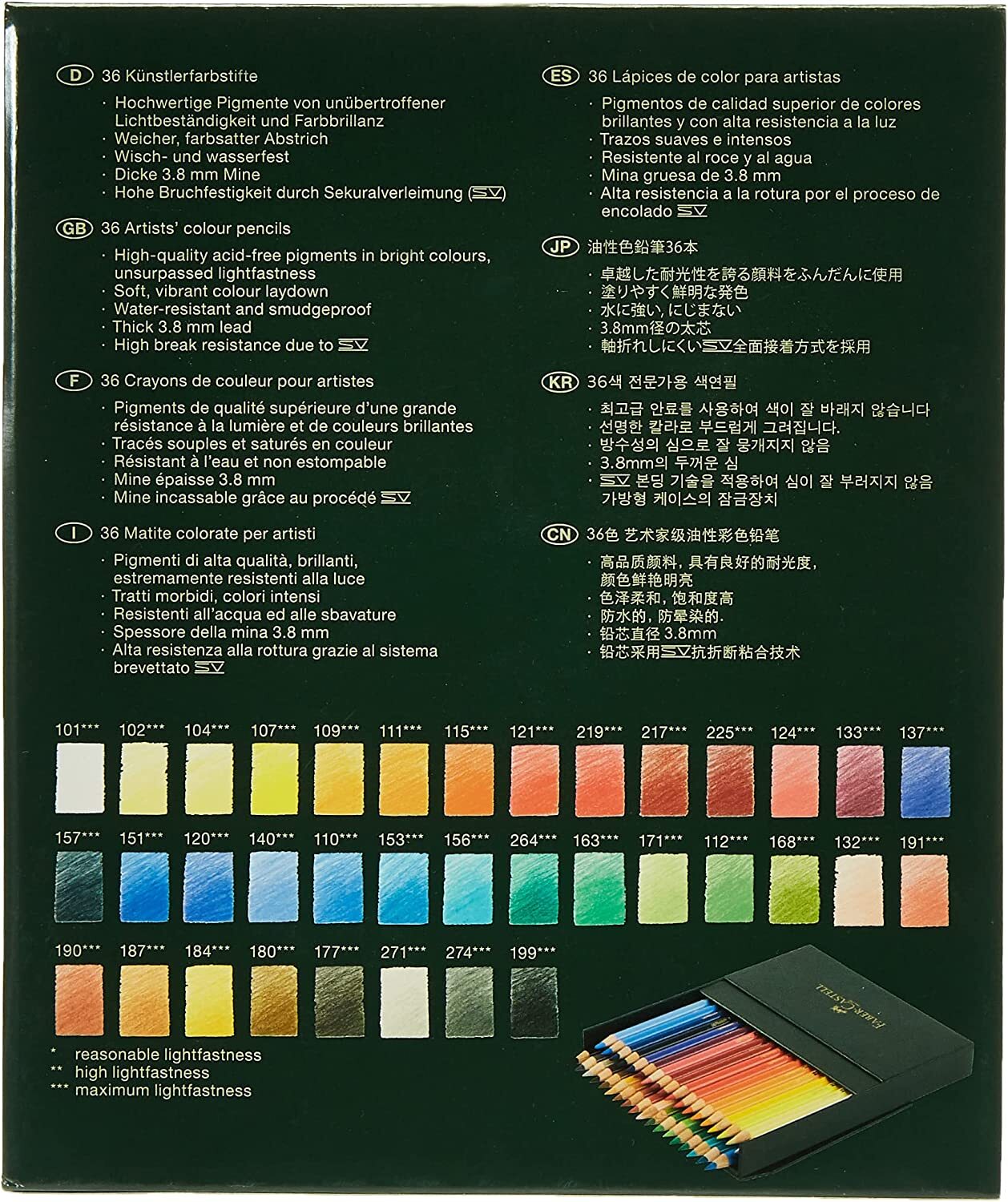 Faber-Castell 36-Piece Polychromos Pencil Studio Set