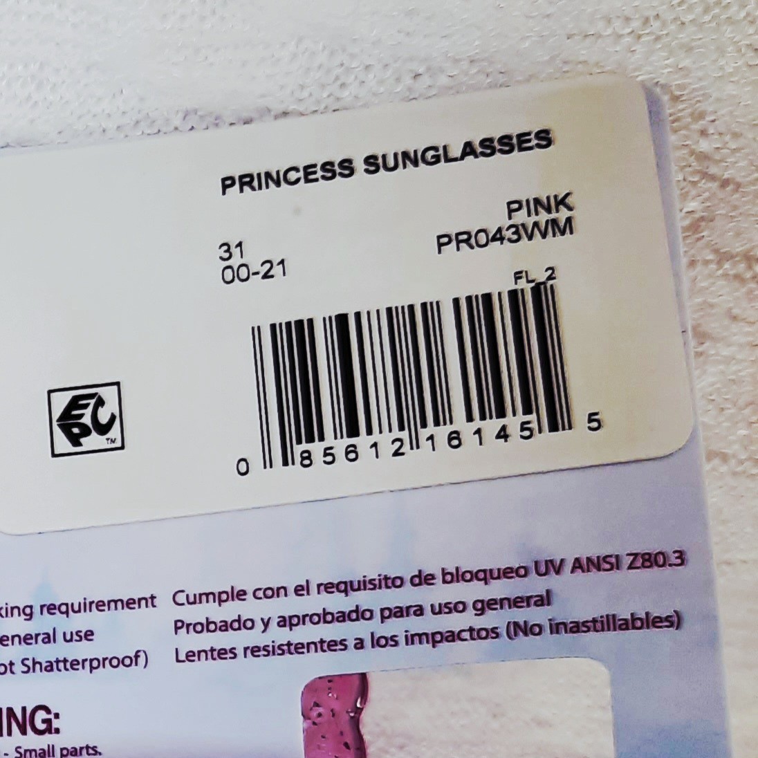 Disney Princess Crown Sunglasses Kids Shades 100% UV Protection Impact Resistant