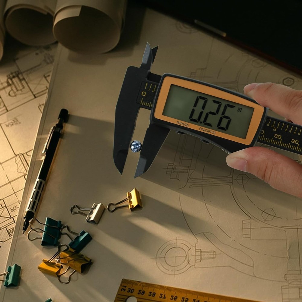 Precision Digital Caliper with Inch/Metric Conversion & Easy Read Large Display