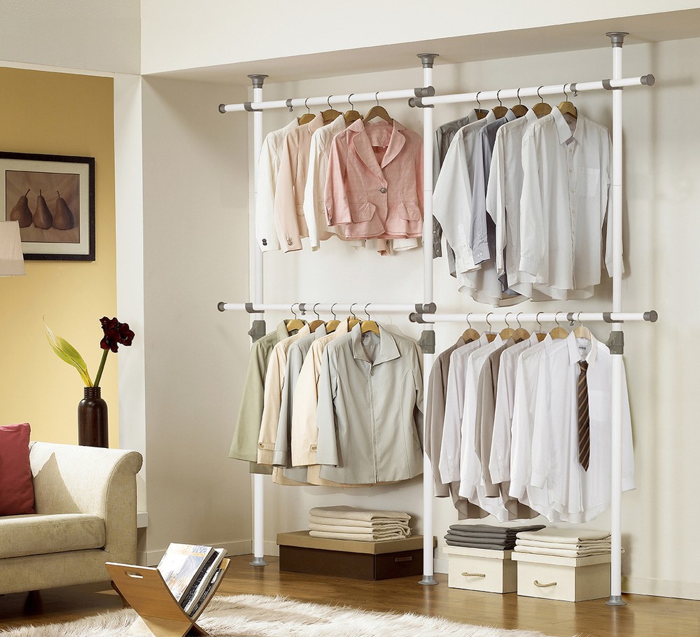 Prince Hanger | One Touch Double 2 Tier Adjustable Hanger |Vertical pole upgrade