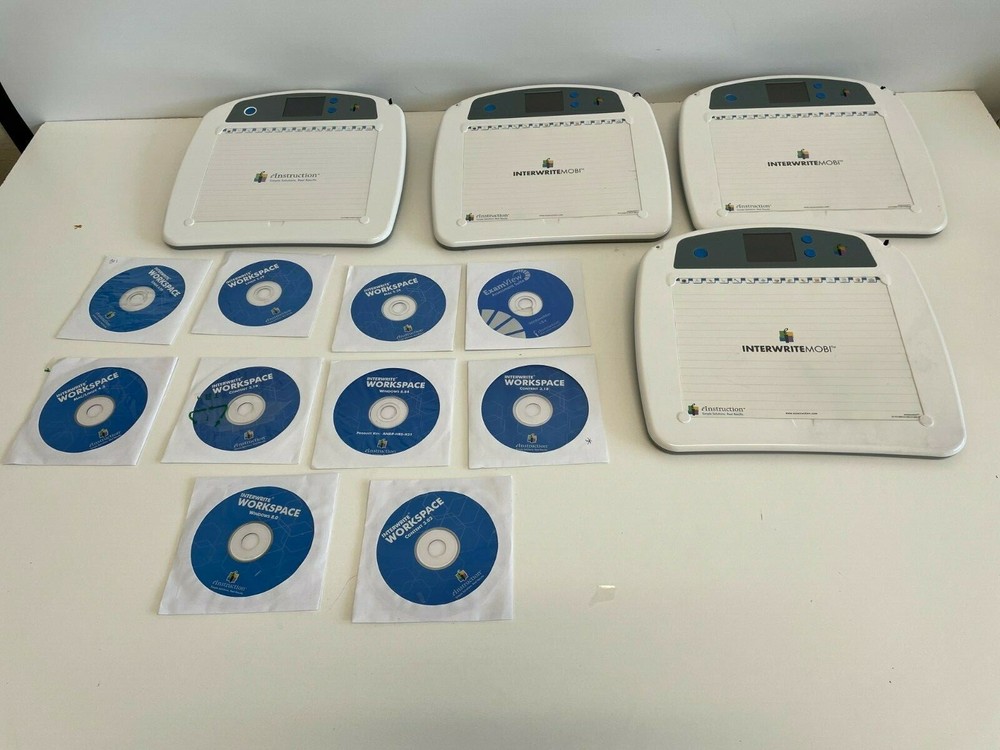 B13: Lot of 4 Mobi IP501 eInstruction Interwrite Mobi Learner Tablet