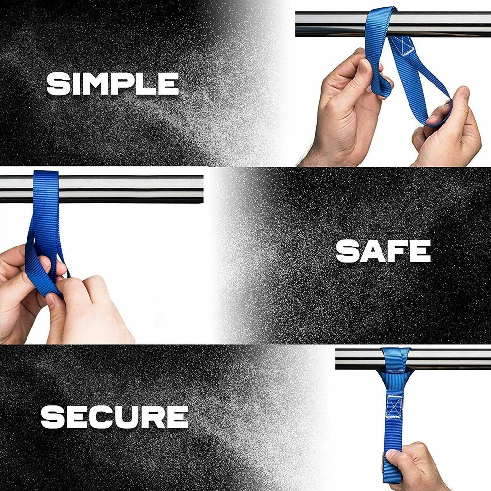 6-Pack Soft Loop Tie Down Pull Grab Straps 2 TONS Heavy Duty For Motorcycle ATV