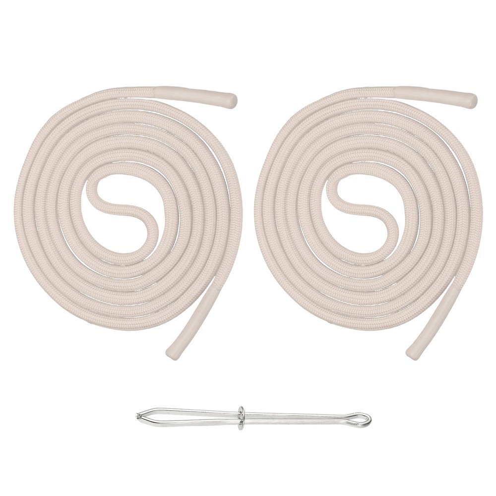 2pcs 53 Inch Drawstring Cords Hoodie String with Easy Threader Khaki