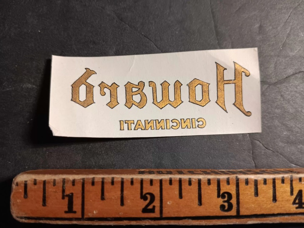 HOWARD CINCINNATI - Piano Fallboard Decal