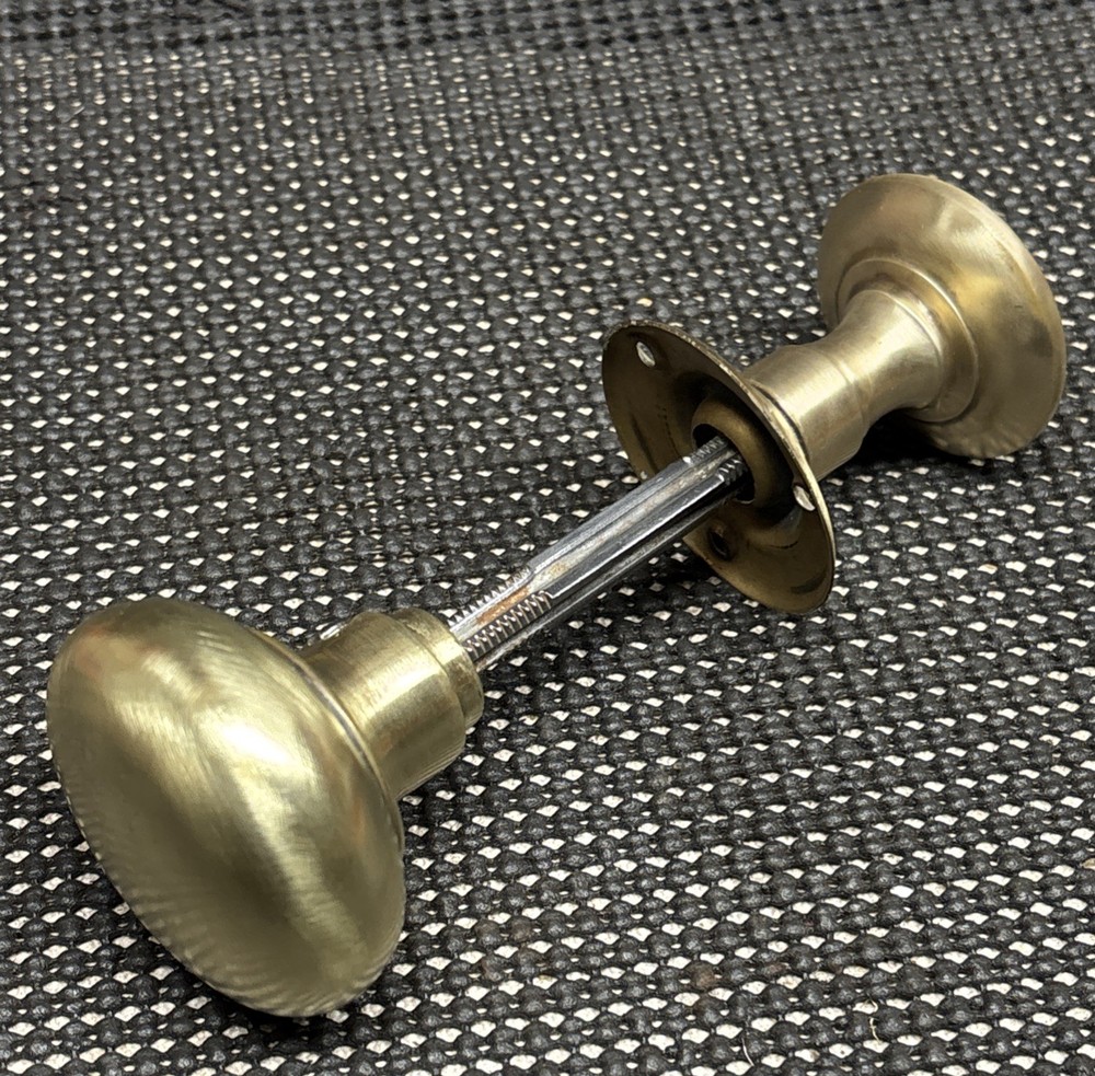 Set of 2 Vintage Brass Door Knobs Pulls Reclaimed