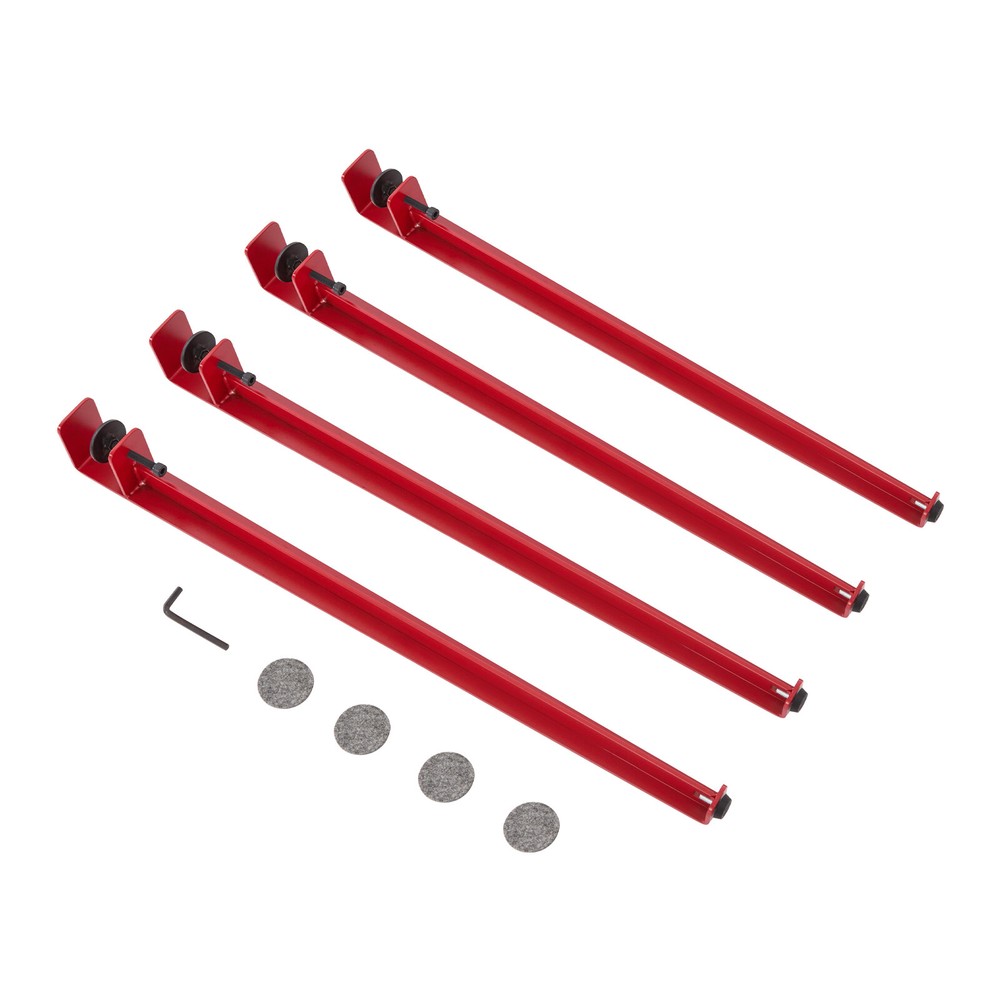 4Pcs Red Adjustable Table Clamp Legs, Sturdy F-Shaped Design