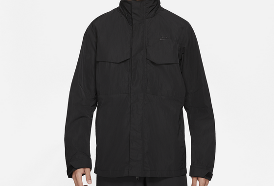 Nike M65 Premium Men's Full Zip Hooded Jacket Black Size S Small DC6770 010