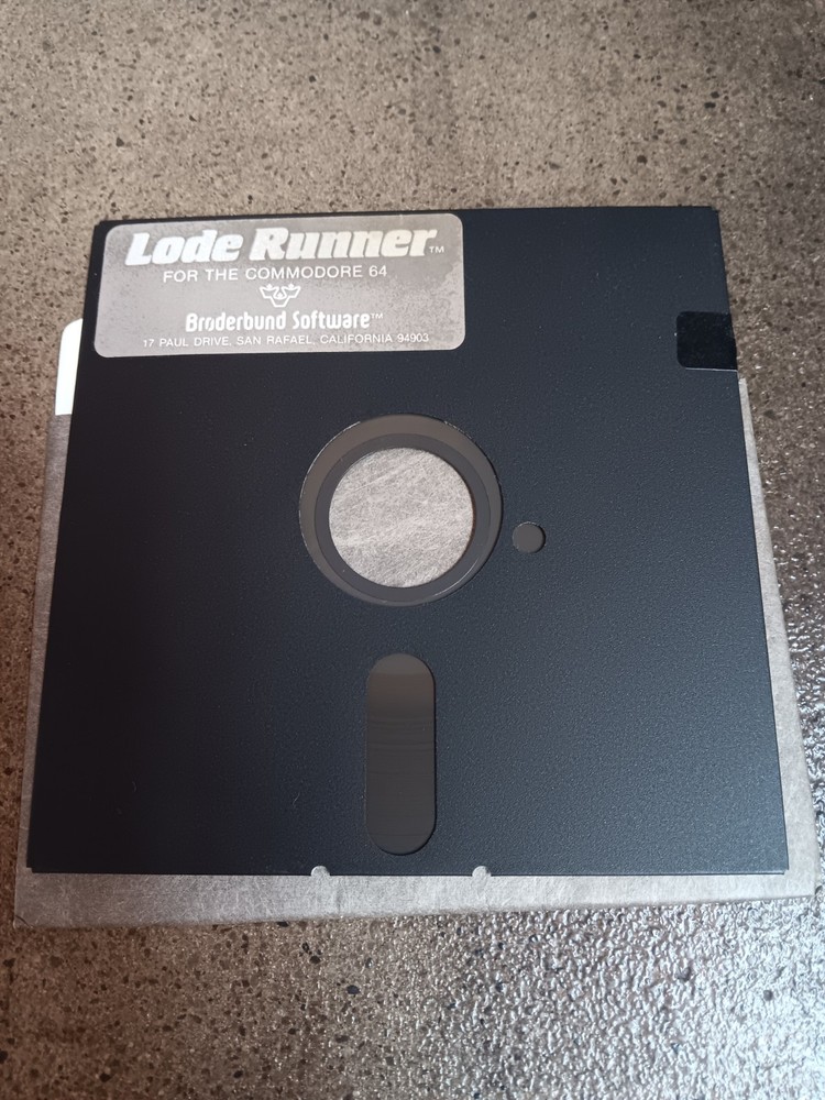 Commodore 64 Lode Runner Disk & Manual Only Computer Game Software Tested/Works