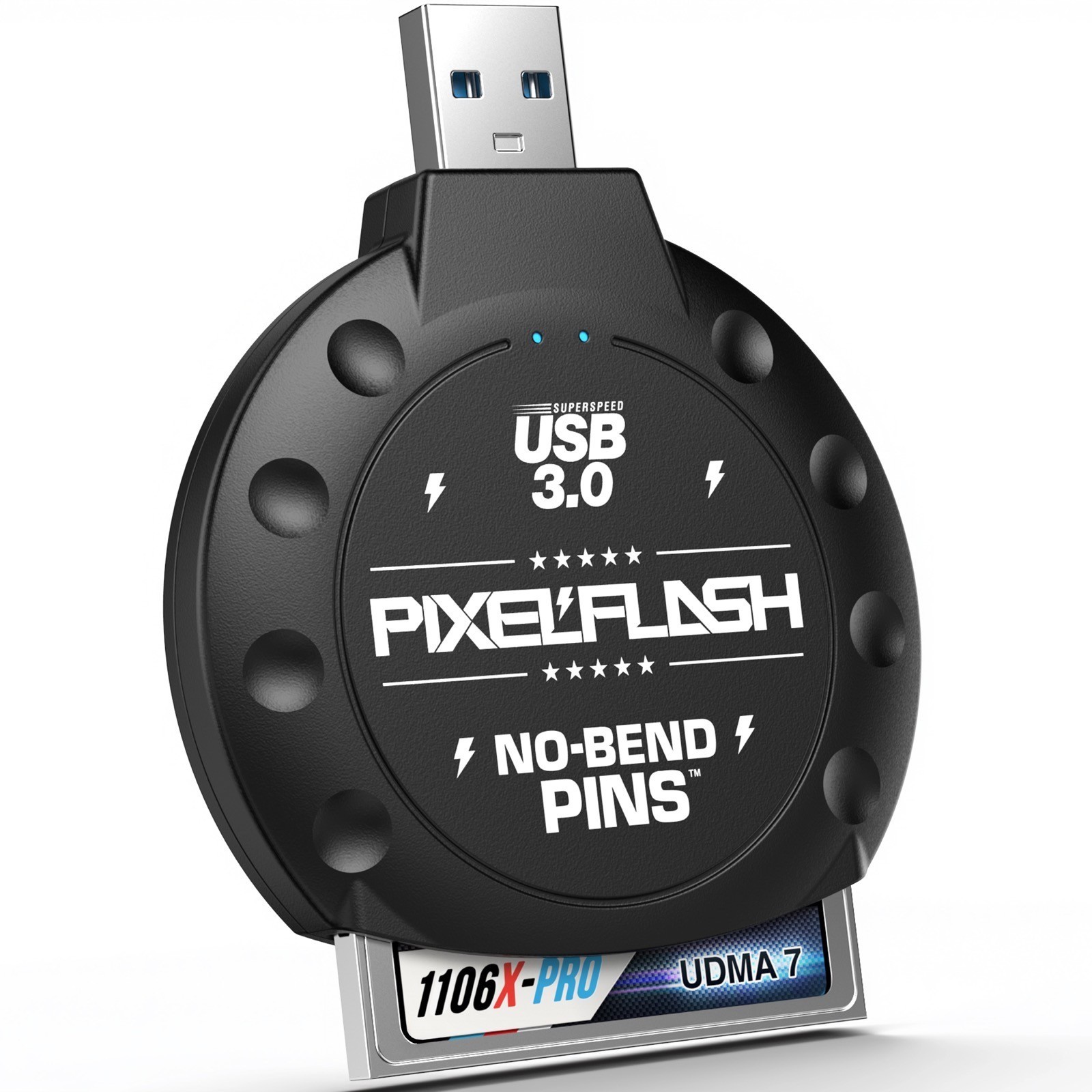PixelFlash No-Bend Pins CF Memory Card Reader USB3.0 Compact Flash Adapter UDMA7