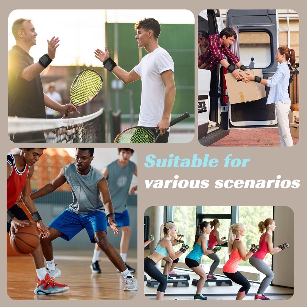 2PACK Wrist Compression Strap,Highly Elastic Adjustable Wrist Wrap Sport Supp...