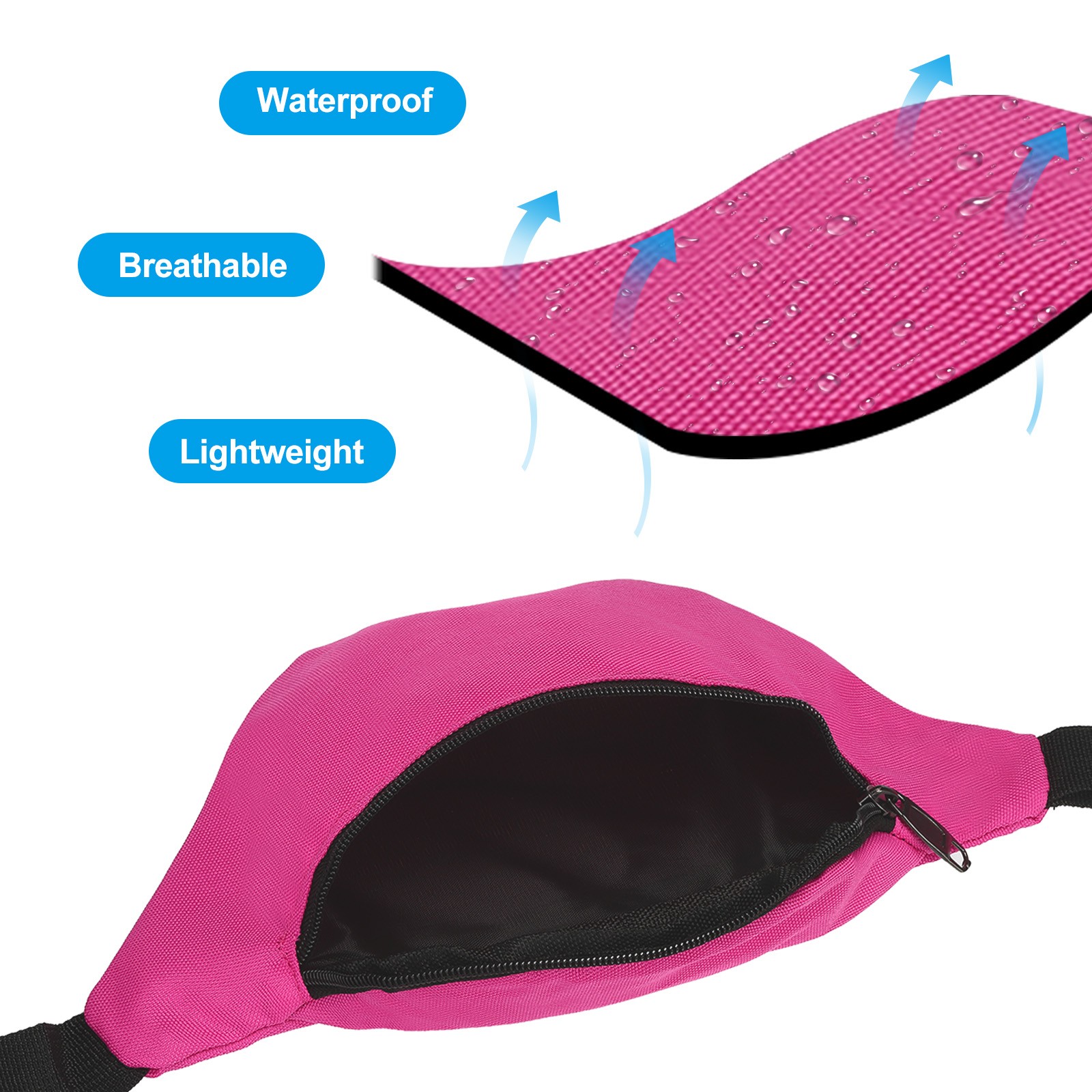 80s Fanny Pack for Women Waist Bag 90s Fanny Pack Pink