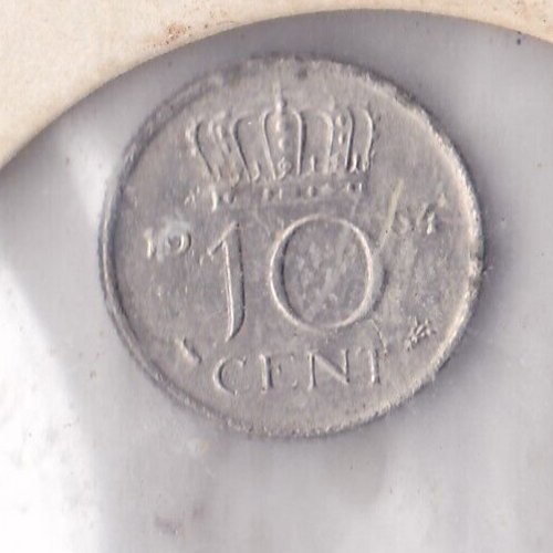 1954 Netherlands 10 Cents