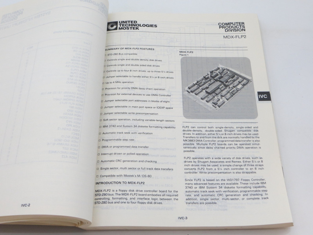 MOSTEK 1983 COMPUTER PRODUCTS DATA BOOK vintage computer tech book