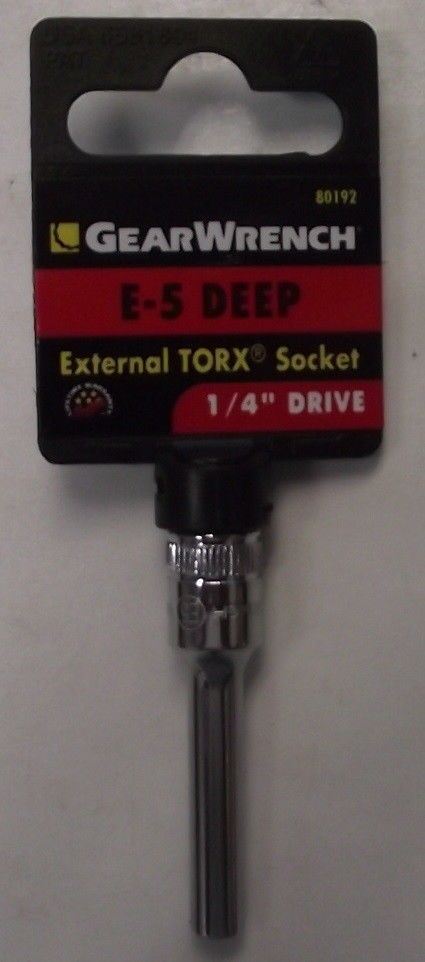 GearWrench 80192 1/4" Drive E-5 External Torx Socket