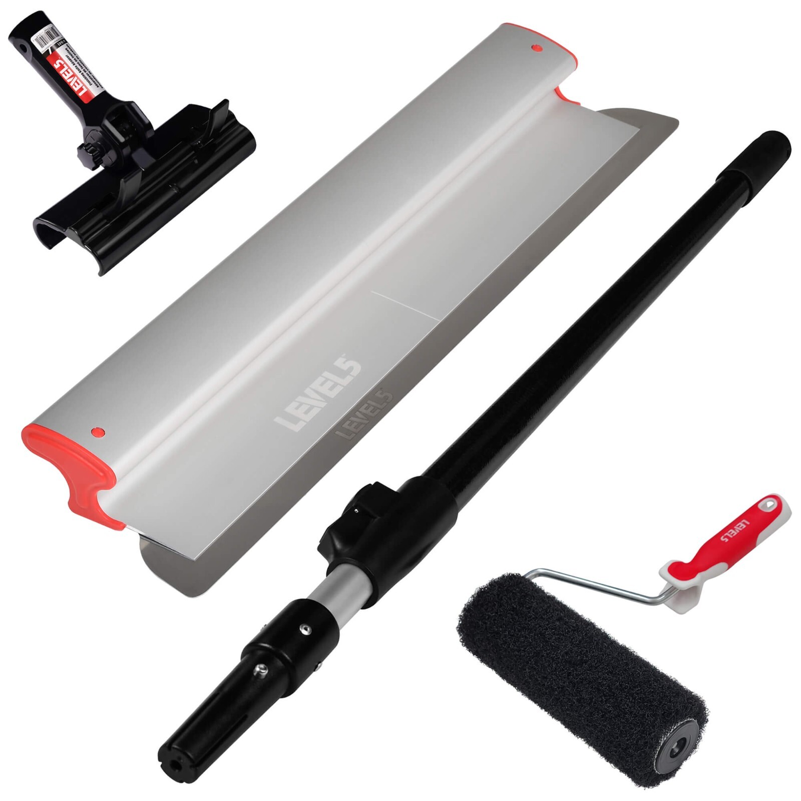 LEVEL5 9" Compound Roller, 24" Skimming Blade, w/ Ext. Handle + Adapter | 5-805