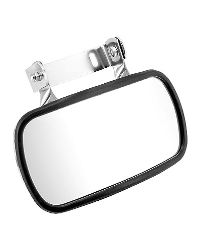 Stainless Steel Convex Mirror, Over Door Rectangular U-Bracket Rearview
