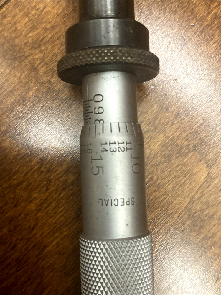 Starrett Special Micrometer Head With Pointed Tip USA