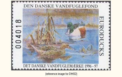 HALFPRICEINTERNAT Denmark Duck Stamp 1996 ($-)