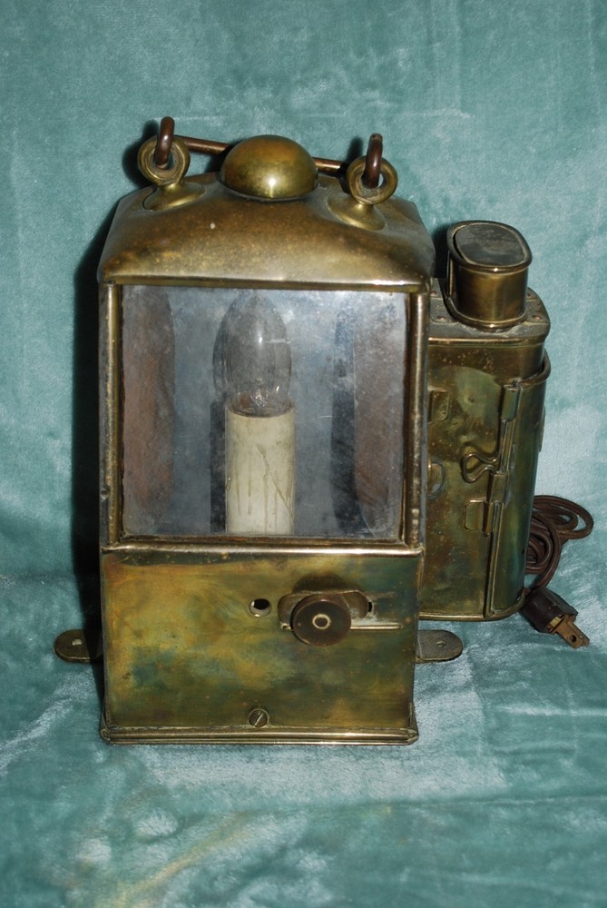 Original Brass Transportation Lantern  - It has been Electrified.