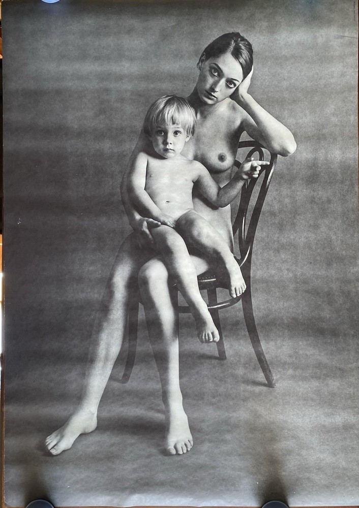 Mother And Child Nude 1969 Personality Poster New York City Hippie Original