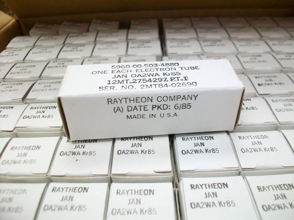RAYTHEON JAN OA2WA TUBES