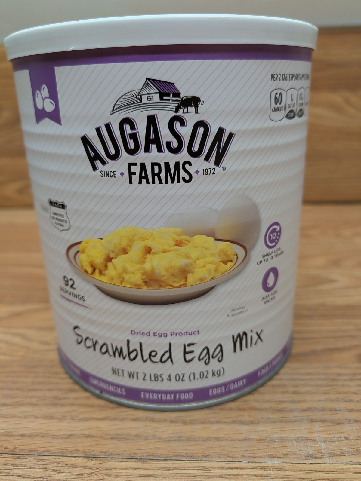 Augason Farms Scrambled Egg Mix 2 Lbs 4 Oz No.10 Can Emergency