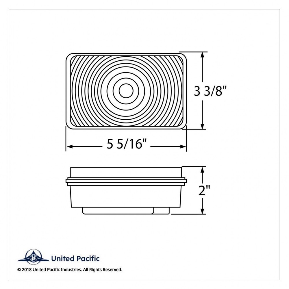 United Pacific 36410 Back Up Light Rectangular