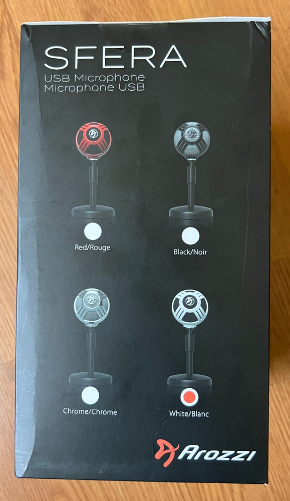 Arozzi Sfera USB Microphone, White (New)