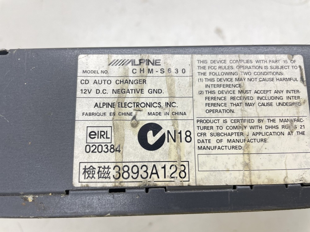 Alpine CHM-S630 6 CD Changer 3893A128