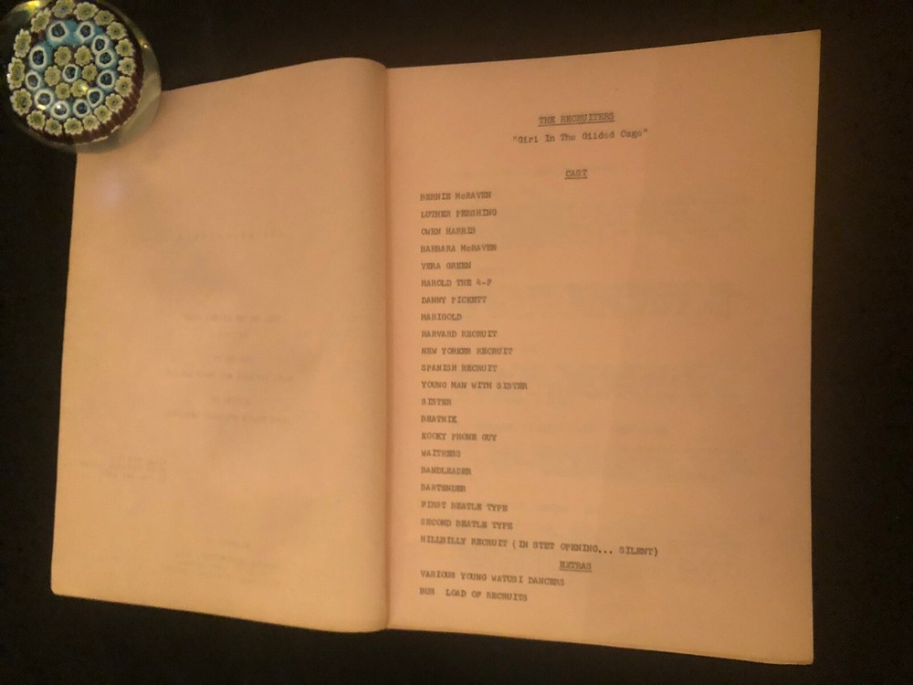 The Recruiters' Vintage [Pilot] Script by Garry Marshall