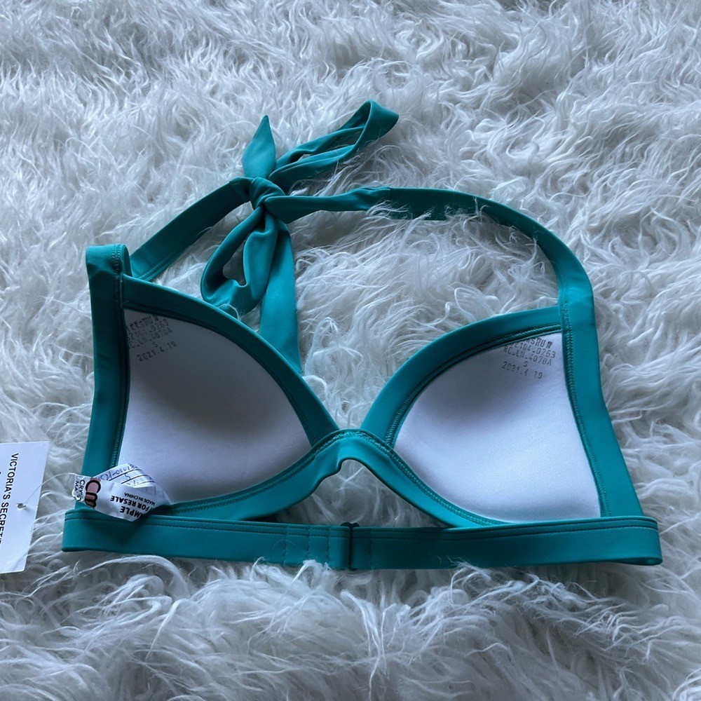 🆕PINK RETRO BINDING TRI PUSH BRA TEAL
