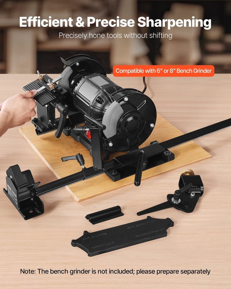 Multi-Grind Jig for 6" & 8" Bench Grinder - Adjustable Tool Rest Support