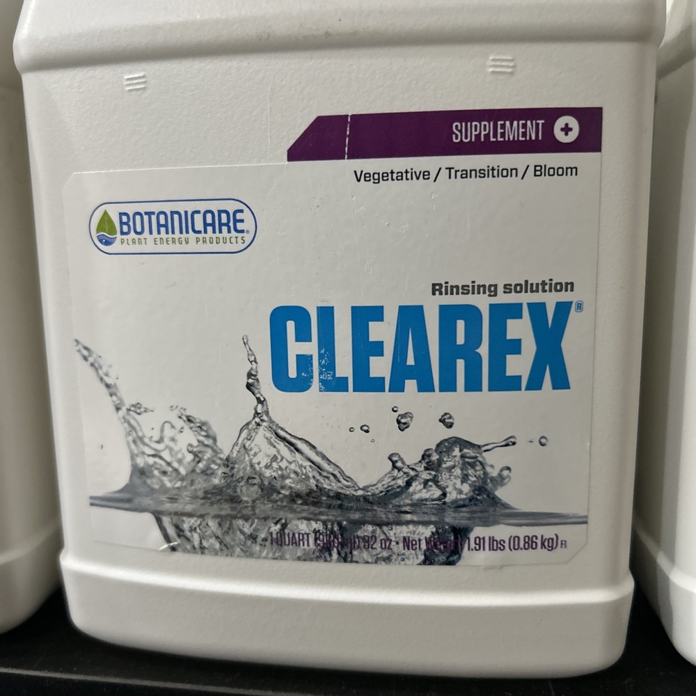 Botanicare Clearex 32 oz / 1 Quart - Salt Leaching Nutrient Flush Solution QT