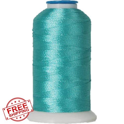 Threadart Polyester Embroidery Thread 1000M Cyan 467 40wt