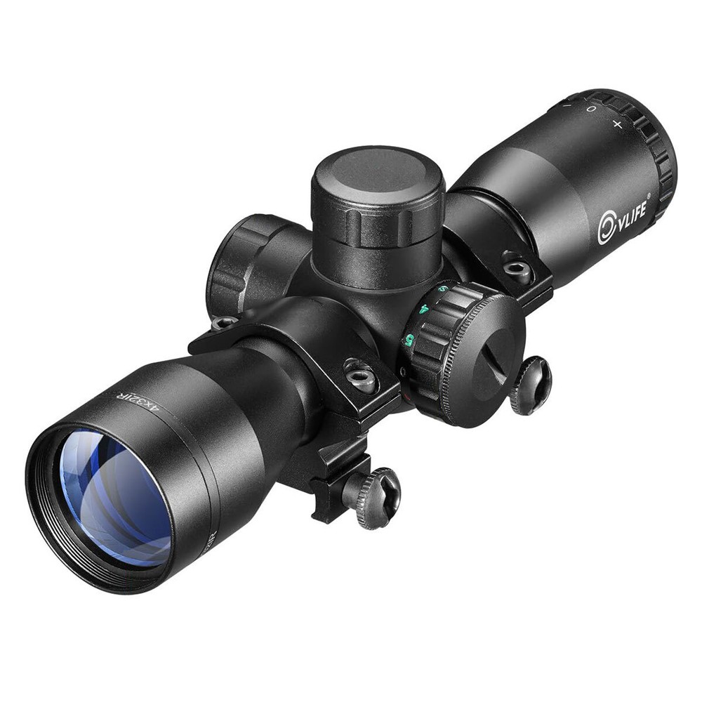 4X32 Compact Crossbow Scope Illuminated Rangefinder Archery Bow Scope with Mount